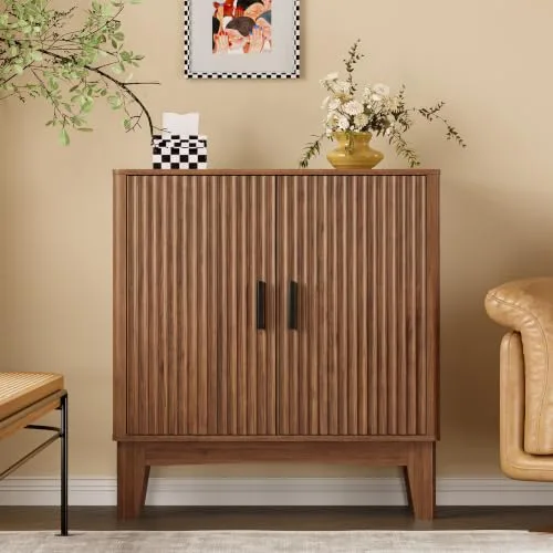 Fluted Sideboard, 29.5 in Wide, Walnut